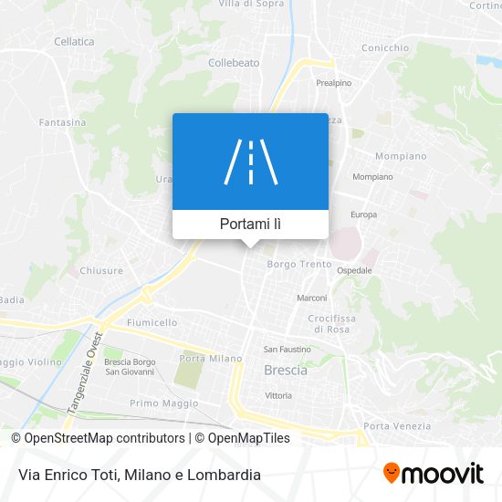 Mappa Via Enrico Toti