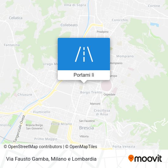 Mappa Via Fausto Gamba