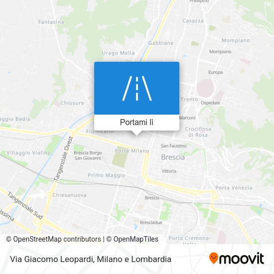Mappa Via Giacomo Leopardi