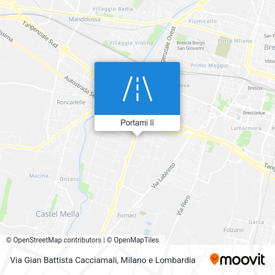 Mappa Via Gian Battista Cacciamali