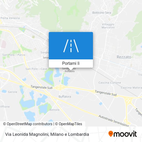 Mappa Via Leonida Magnolini