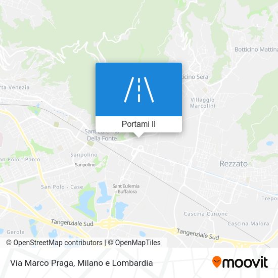 Mappa Via Marco Praga