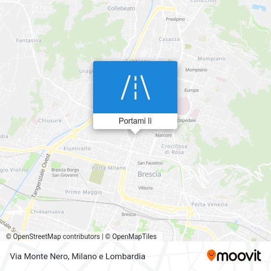 Mappa Via Monte Nero