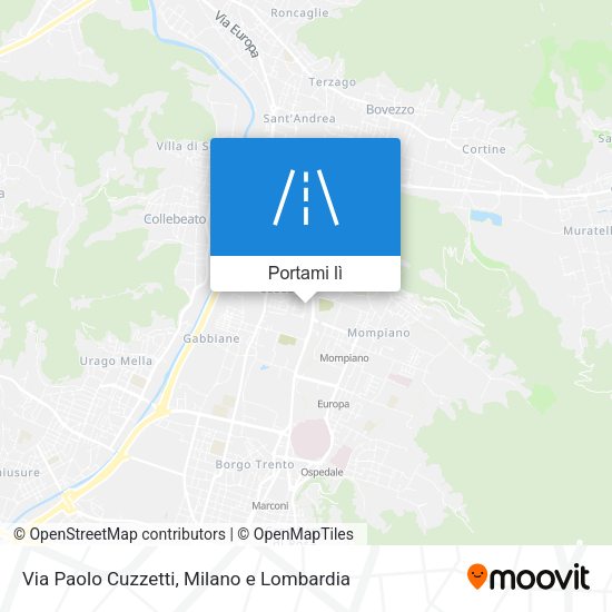 Mappa Via Paolo Cuzzetti