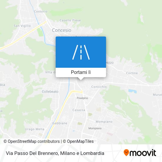 Mappa Via Passo Del Brennero