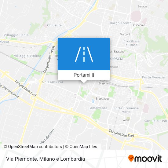 Mappa Via Piemonte