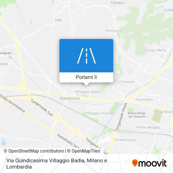 Mappa Via Quindicesima Villaggio Badia