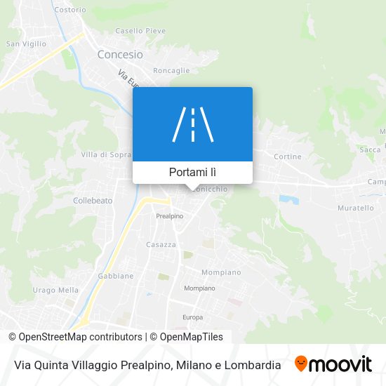 Mappa Via Quinta Villaggio Prealpino
