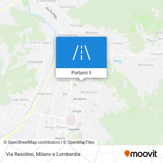 Mappa Via Resolino