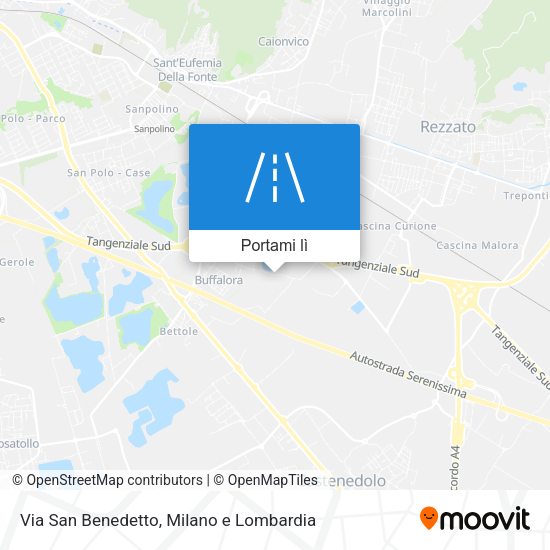 Mappa Via San Benedetto