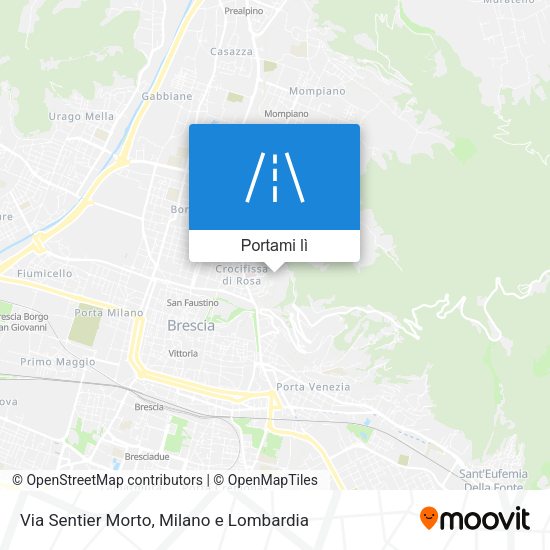 Mappa Via Sentier Morto