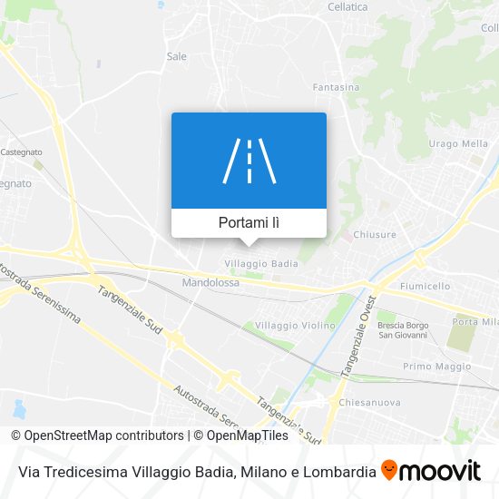 Mappa Via Tredicesima Villaggio Badia
