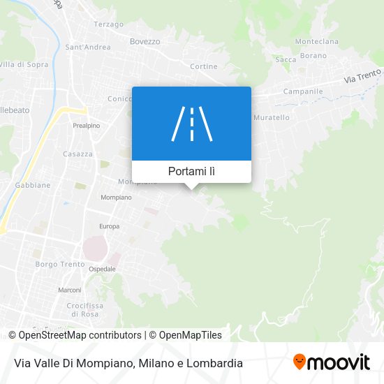 Mappa Via Valle Di Mompiano