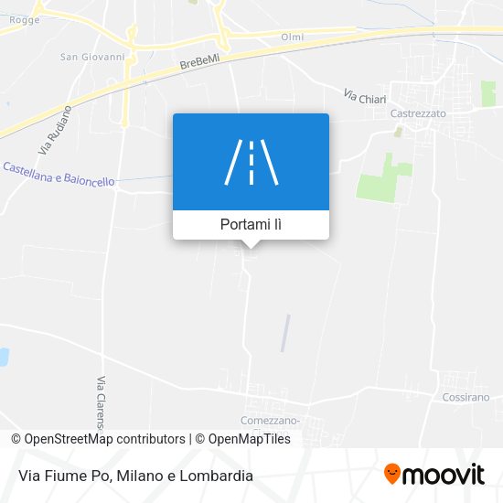 Mappa Via Fiume Po