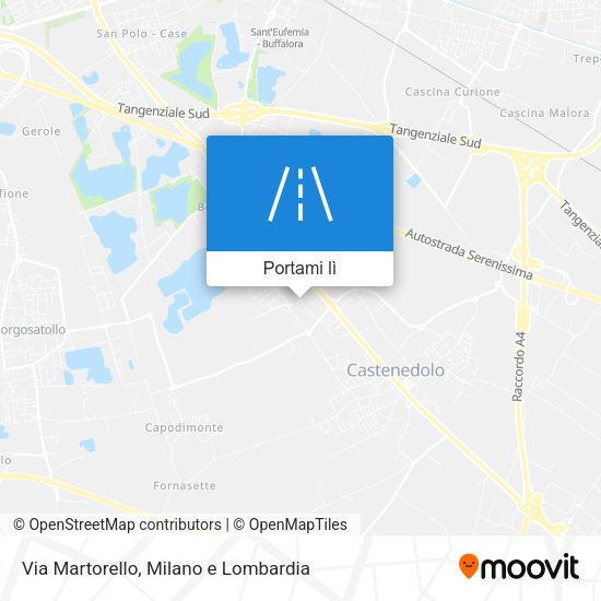 Mappa Via Martorello