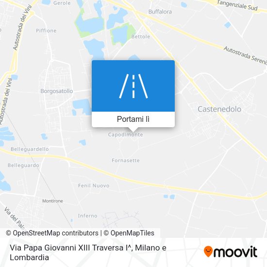 Mappa Via Papa Giovanni XIII Traversa I^