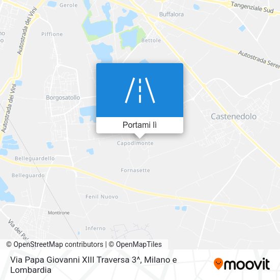 Mappa Via Papa Giovanni XIII Traversa 3^