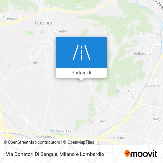 Mappa Via Donatori Di Sangue