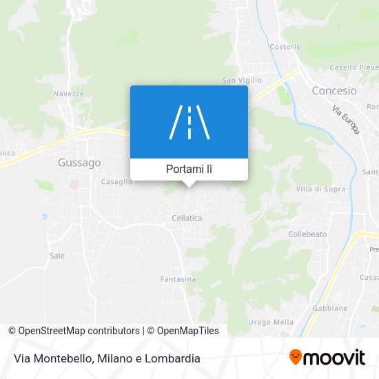 Mappa Via Montebello