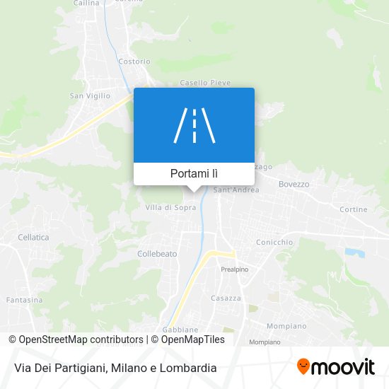 Mappa Via Dei Partigiani