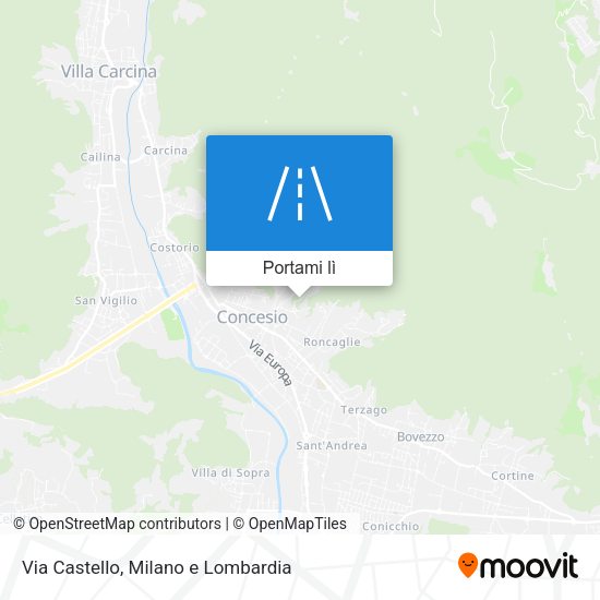 Mappa Via Castello