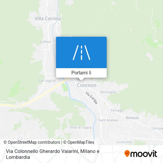 Mappa Via Colonnello Gherardo Vaiarini
