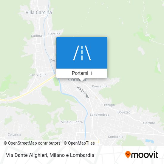 Mappa Via Dante Alighieri