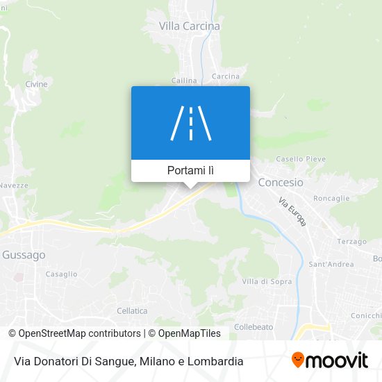 Mappa Via Donatori Di Sangue