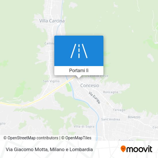 Mappa Via Giacomo Motta