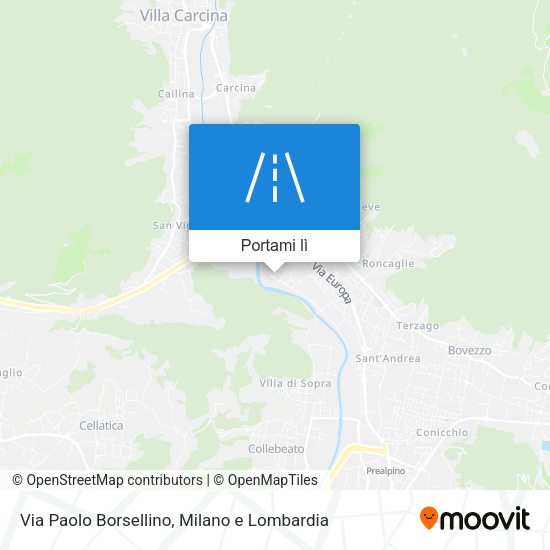 Mappa Via Paolo Borsellino