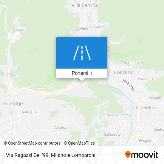 Mappa Via Ragazzi Del '99