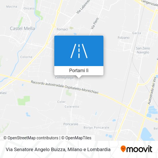 Mappa Via Senatore Angelo Buizza