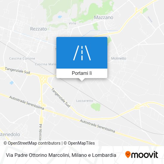 Mappa Via Padre Ottorino Marcolini