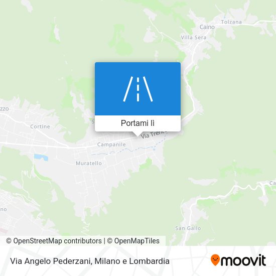 Mappa Via Angelo Pederzani