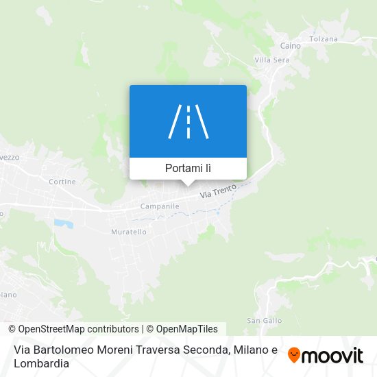 Mappa Via Bartolomeo Moreni Traversa Seconda
