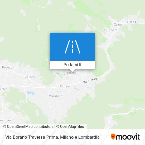 Mappa Via Borano Traversa Prima