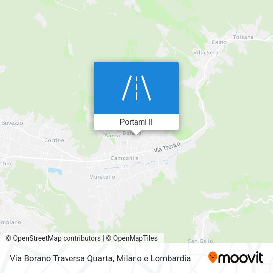 Mappa Via Borano Traversa Quarta