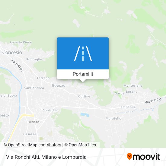 Mappa Via Ronchi Alti