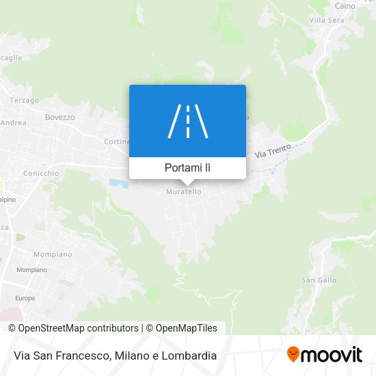Mappa Via San Francesco