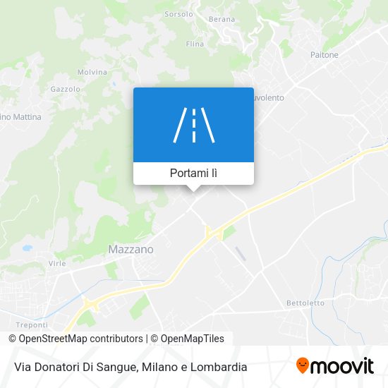 Mappa Via Donatori Di Sangue