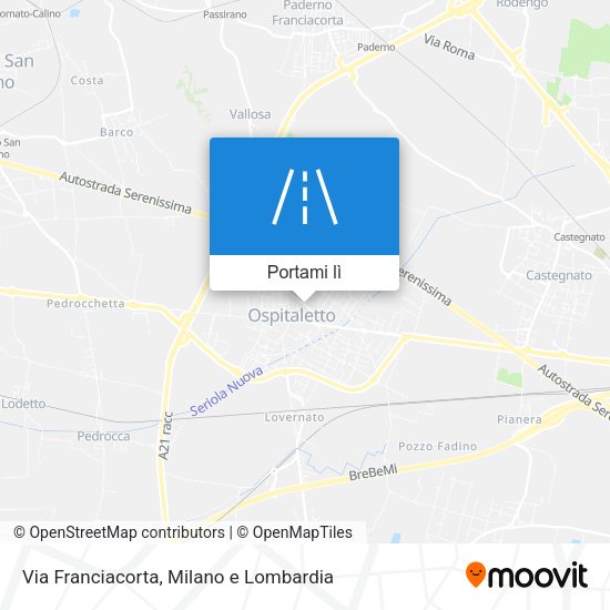 Mappa Via Franciacorta