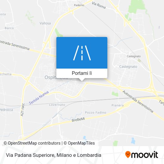 Mappa Via Padana Superiore