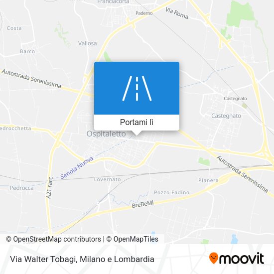 Mappa Via Walter Tobagi