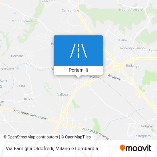 Mappa Via Famiglia Oldofredi