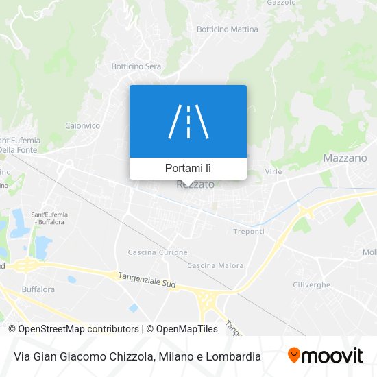 Mappa Via Gian Giacomo Chizzola