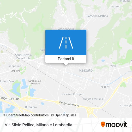Mappa Via Silvio Pellico