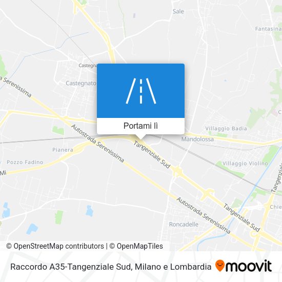 Mappa Raccordo A35-Tangenziale Sud