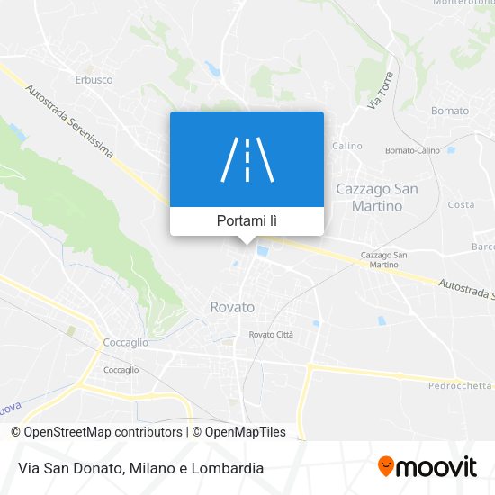 Mappa Via San Donato