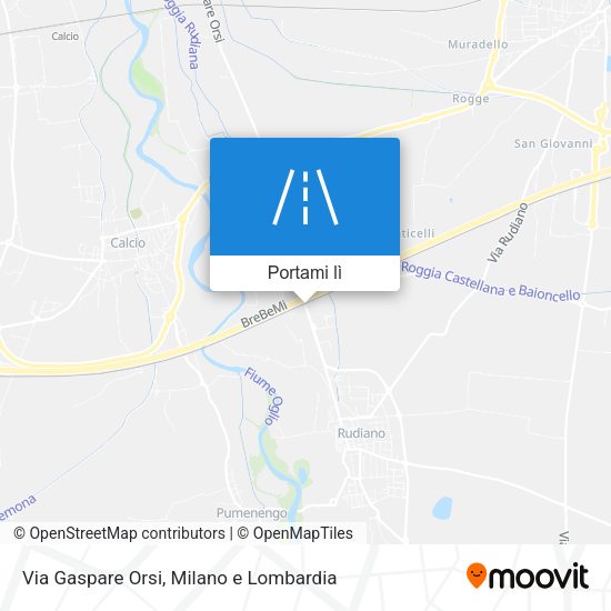 Mappa Via Gaspare Orsi