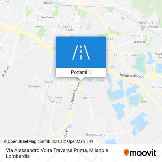 Mappa Via Alessandro Volta Traversa Prima